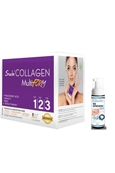 Suda Collagen Multiform Aromasız 10 gr x 30 Saşe - Diş Beyazlatıcı Köpük Hediye