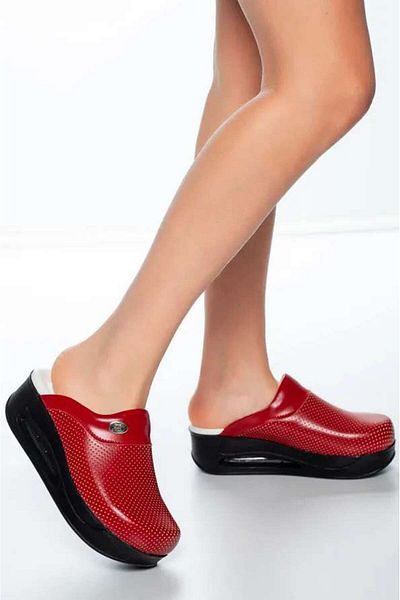 Dr. Mitra Airmax Sole Doctor Nurse Hospital Cook Slippers Red Black Sole