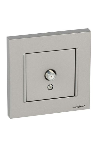 Netelsan Byobu Anthracite F Satellite Socket + Frame
