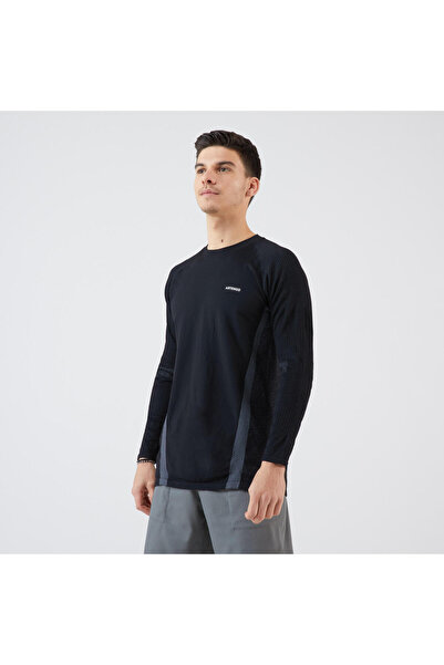 Decathlon Ανδρικό μαύρο μακρυμάνικο μπλουζάκι τένις Artengo
