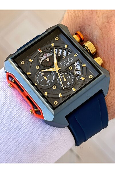 Ferrucci Function Fonksiyonlu 3 ATM Su Geçirmez Silikon Kordon Erkek Kol Saati