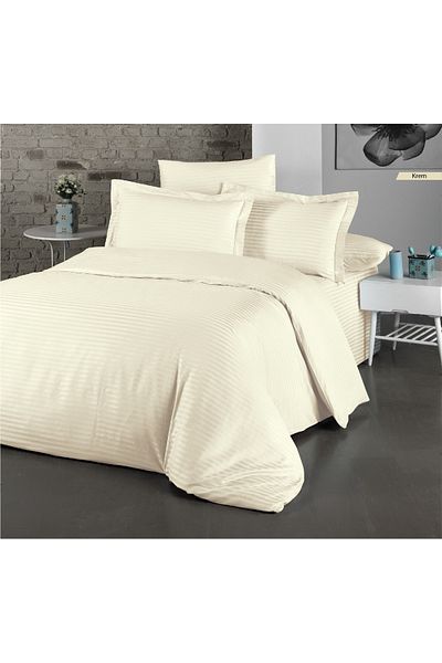 Nuşa Σετ Παπλωματοθήκη Ζευγάρι Gold Satin Deluxe 100% Cotton