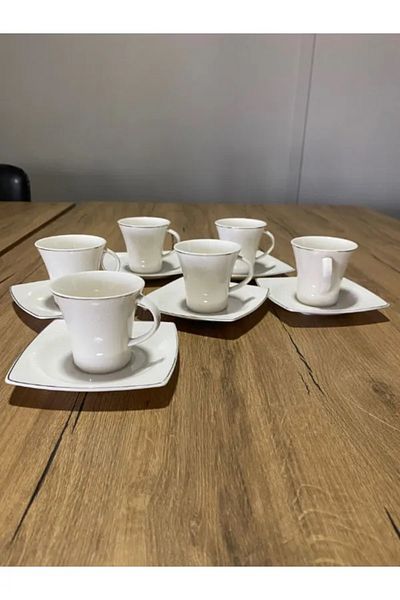 Güral Porselen Caroline 12 Piece Coffee Set for 6 People 5906
