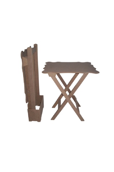 Altınyapı Hobi Market 2'Lİ ÇANTA FİGÜRLÜ DİKDÖRTGEN ZİGON SEHPA HAM MDF VE BO...