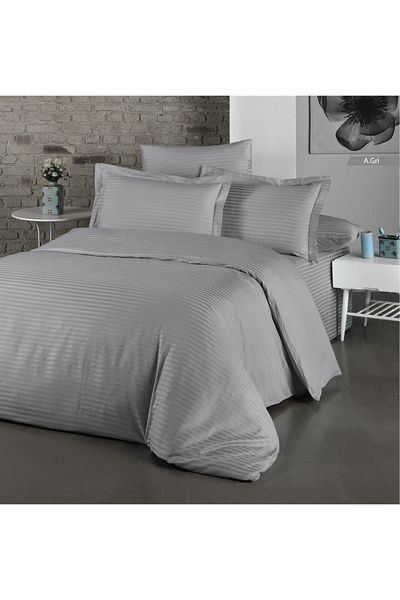 Nuşa Σετ Παπλωματοθήκη Ζευγάρι Gold Satin Deluxe 100% Cotton