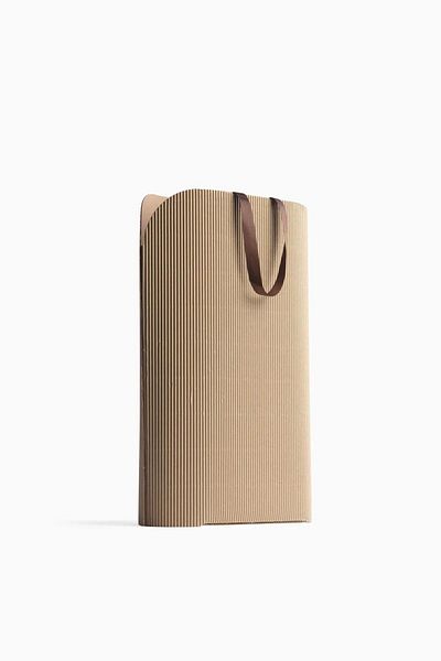 AkalBatu No1 10 τμχ Micro Groove Kraft Τσάντα Μαύρη-20x25x8 cm