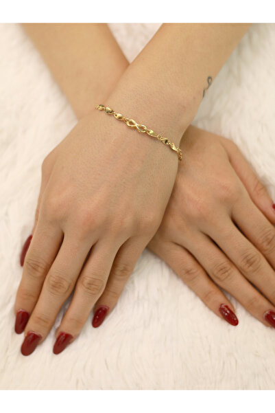 Zeynepli gold & jewelry 14 Ayar Altın Sonsuzluk Temalı Bileklik