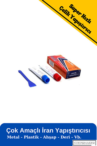 Step and Maker Çok Amaçlı İran Çelik Yapıştırıcısı Hızlı İkiz Tüp
