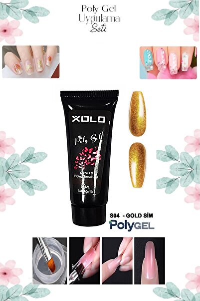 xolo 15ml Simli Polygel Protez Tırnak Oje Kalıcı Akrilik Trend Renkler Serisi Hızlı Tırnak Uzatma Polygel
