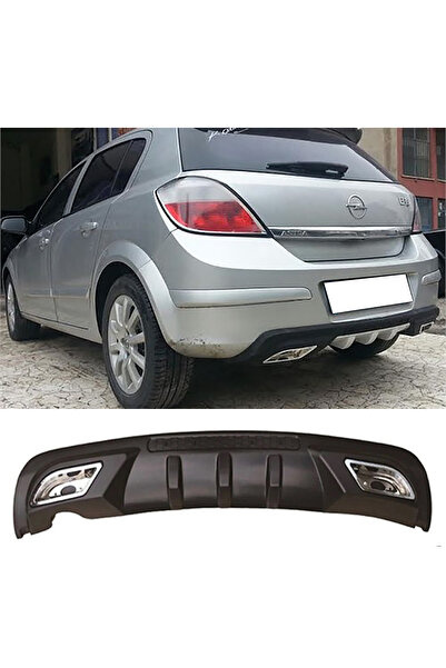 MKG Otomotiv Opel Astra H Uyumlu Difüzör Difizör Siyah + Kare Egzoz Görünüm C...