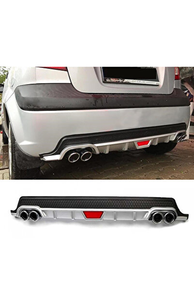 MKG Otomotiv Hyundai Getz Uyumlu Gri Difüzör Difizör Yuvarlak Egzoz Görünüm K...