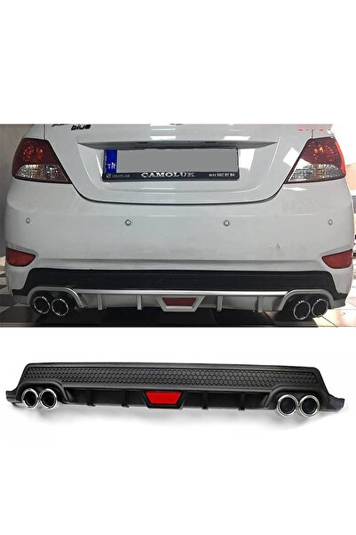 MKG Otomotiv Hyundai Accent Blue Uyumlu  Siyah Difüzör Difizör Yuvarlak Egzoz...