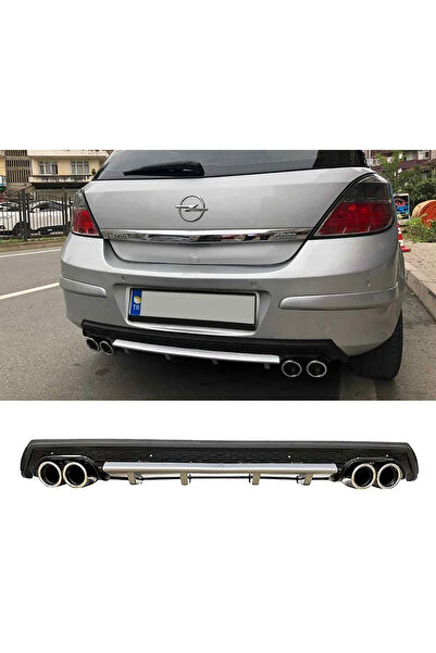 MKG Otomotiv Opel Astra H Uyumlu Gri Difüzör Çiftli Yuvarlak Egzoz Görünümlü ...