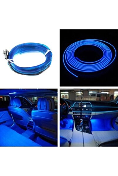 Otoaction Araç Araba Içi Torpido Şerit Ledi Renkli Ip Neon Ip Led 2 Metre Mav...