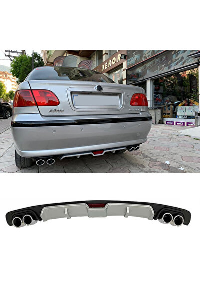 MKG Otomotiv Fiat Albea Gri Difüzör 4 Krom Egzoz Görünümlü Difizör Arka Ek Bo...