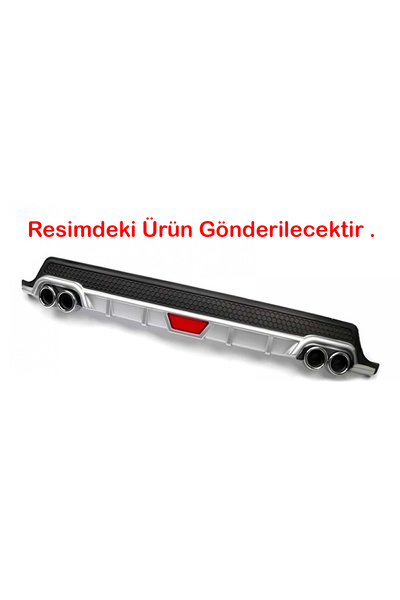 MKG Otomotiv Hyundai İx35 Gri Difüzör Difizör Yuvarlak Egzoz Görünüm Kulaklı Tip
