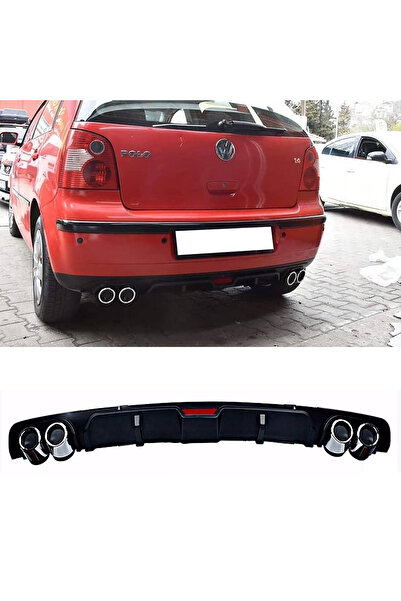 MKG Otomotiv Vw Polo 9n2 Siyah Difüzör 4 Krom Egzoz Görünümlü Difizör Arka Ek...