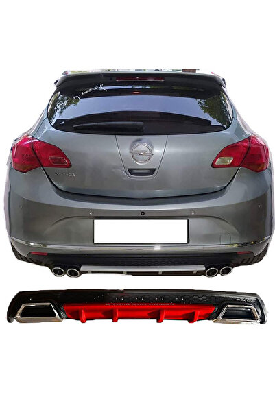 MKG Otomotiv Opel Astra J HB Kırmızı Difüzör Çiftli Kare Egzoz Görünümlü D Ti...