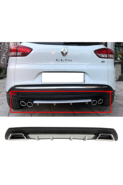 MKG Otomotiv Renault Clio Mk4 SportTourer SW Gri Difüzör Çiftli Kare Egzoz Gö...