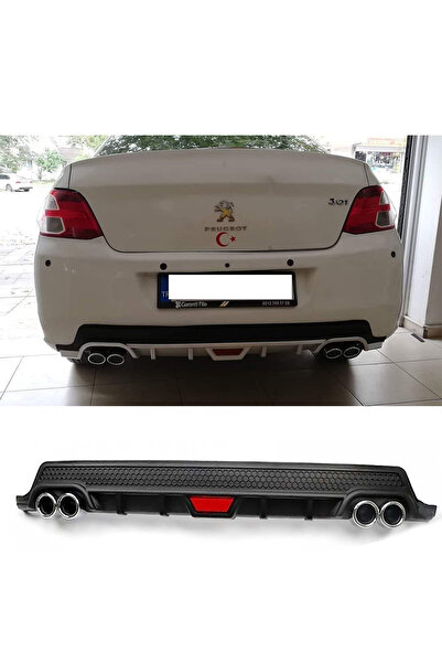 MKG Otomotiv Peugeot 301 Siyah Difüzör Difizör Yuvarlak Egzoz Görünüm Kulaklı...