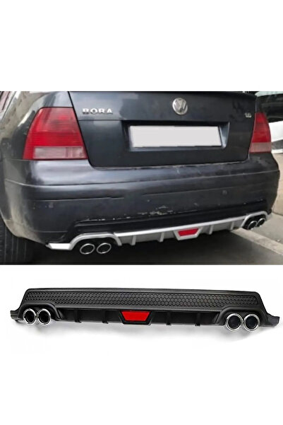 MKG Otomotiv Vw Bora  Uyumlu Siyah Difüzör Difizör Yuvarlak Egzoz Görünüm Kul...
