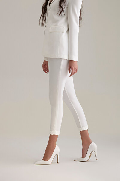 AYAKKABI PRENSİ 153 White Matte 10 cm Women's Stiletto, Platform Heels