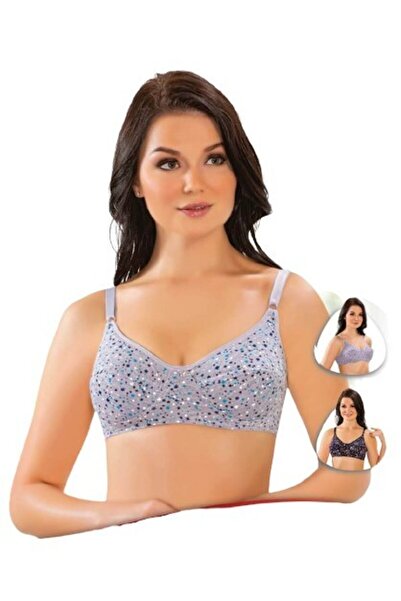 RED LOVE gray patterned seamless bra without fill