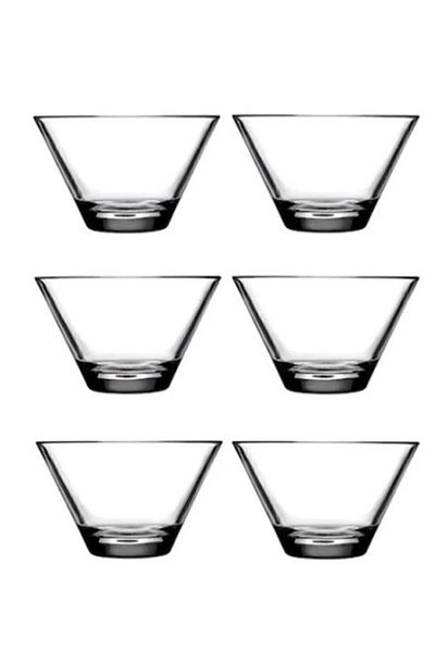 Paşabahçe 53753 6-Piece 400cc Venezia Glass Soup Snack Bowl Set