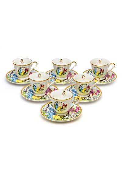 LEONARTE CASA LeonarteCasa Metaverse 17 Decorated Coffee Cup Set for 6 People