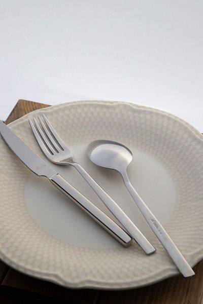 Aryıldız Ar Yıldız Blanca 18 Piece Fork Spoon Knife Set