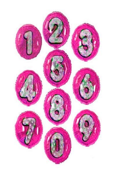 Kazanabil PINK COLORED ROUND FOIL BALLON FIGURES 45CM 1 FIGURES