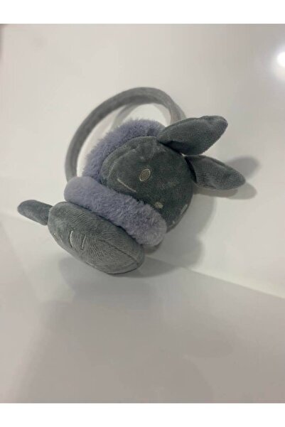 Peluş tüylü tavşan figürlü çocuk kulaklık