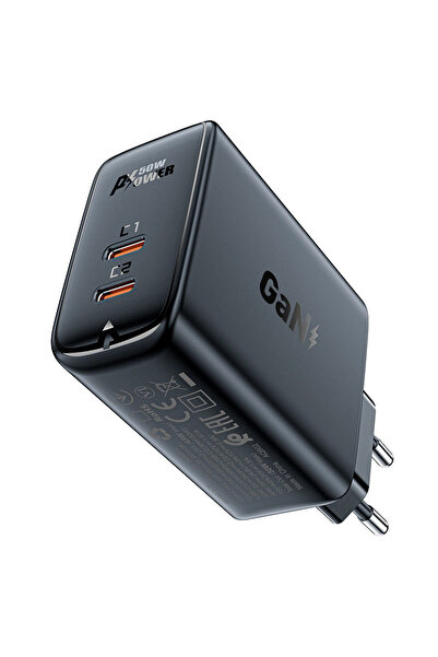 Acefast Duvar Tipi Şarj Cihazı PD50W Dual USB C 45W Çıkış Hızlı Şarj Başlığı ...