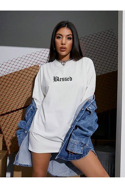 MOONBULL Unisex oversize tričko Blessed Printed