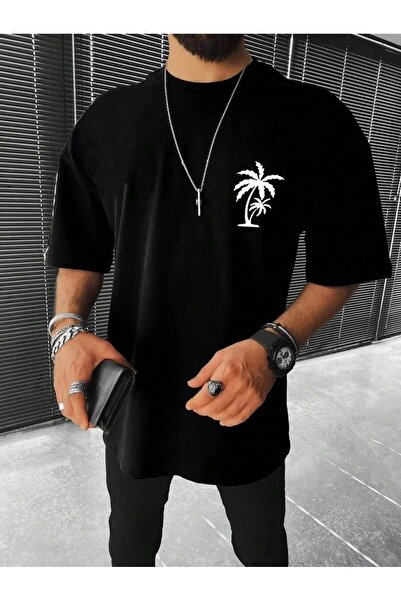 MOONBULL Muški Oversize kroj Lijevi grudni koš Dvostruki otisak dlana Detalja...