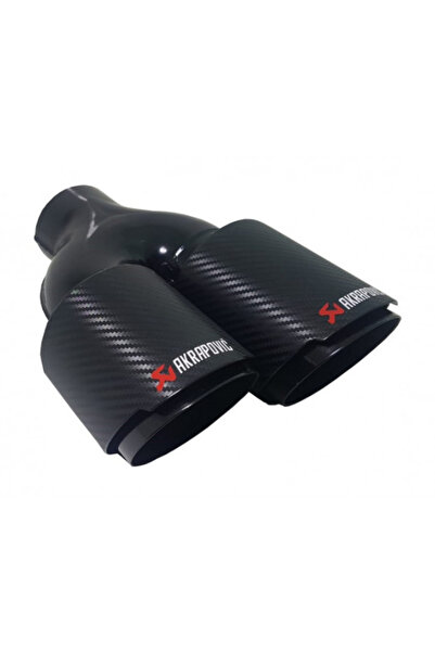 Luxury Car Tuning Akrapovic Çiftli Karbon Egzoz Ucu Çift Çıkış 100 Mm İTHAL ÜRÜN