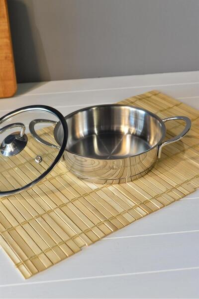 şirin eşyalarım OMS Mini Flat Steel Pot - 16 cm