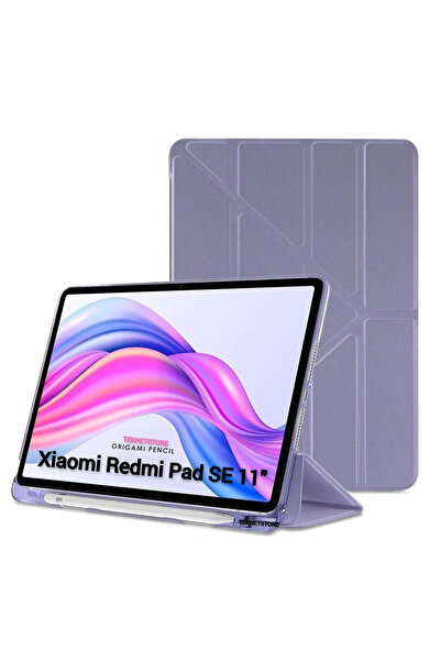 TEKNETSTORE Xiaomi Redmi Pad SE 11 Inç Tablet Uyumlu Kılıf Katlanır Kalemlikli Standlı Uyku Modlu Akıllı Kapak