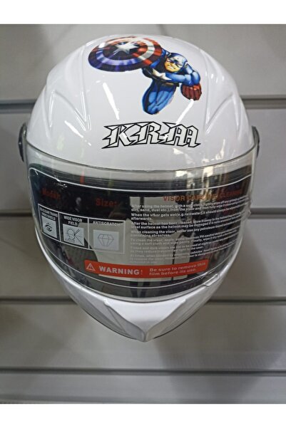 MOTOYEL TEX KAPALI ÇOCUK KASK 8-14 YAŞ BEYAZ