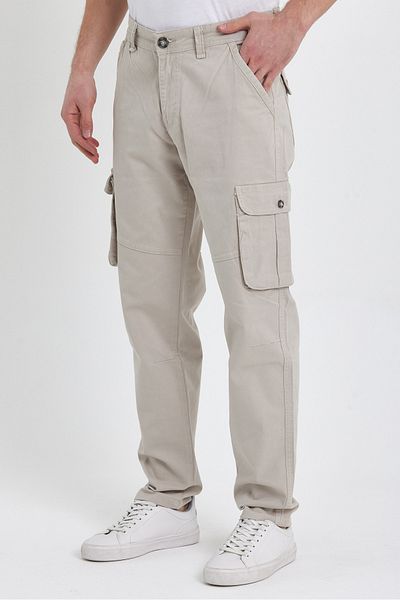 twentyfive25 Men's Relaxed Cut Cotton Stone Color Cargo Pants Cargo