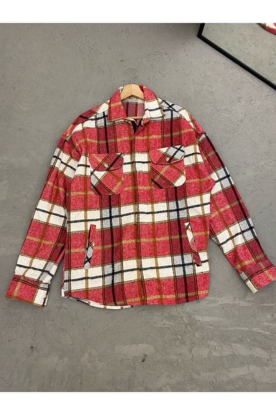 MFU collection Мъжка риза с етнически шарки в стил дървосекач - голям размер