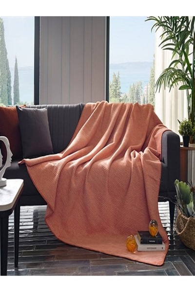 Doqu Home Miranda Battaniye Tek Kişilik - Turuncu