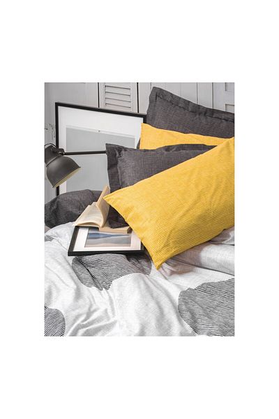 ŞENER HOME Σετ Παπλωματοθήκη Cottonbox Μοντέρνα Διπλή - Dappled Yellow