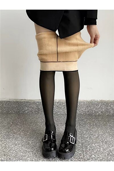 Butik Kadın İçi Polarlı Termal Külotlu Çorap