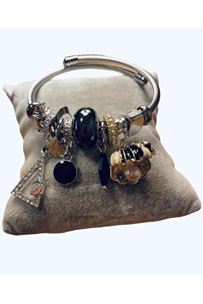 LEO ÇELİK BİLEKLİK MODEL TAŞLI FİGÜRLÜ RENKLİ ŞIK LÜKS