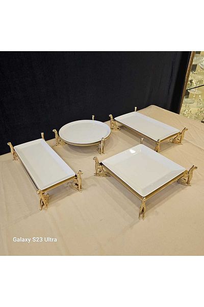MaviDamla 4-piece cheetah-footed porcelain presentation