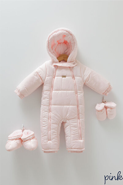 Caramell North Şişme Mont Takımlı (Eldiven ve Patik Ayakkabı) (Açık Pembe)