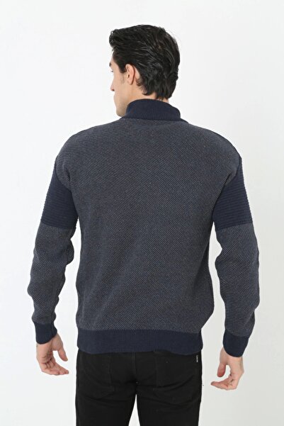 sbt SilverBeltTextil Men's Black Zippered and Pocket Cardigan