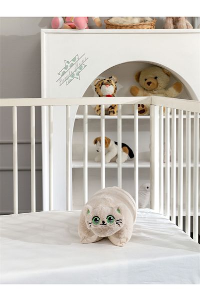 by ballı biocotton Плюшена възглавница, трансформираща се котка, сладък подарък, сгъваем спящ компаньон