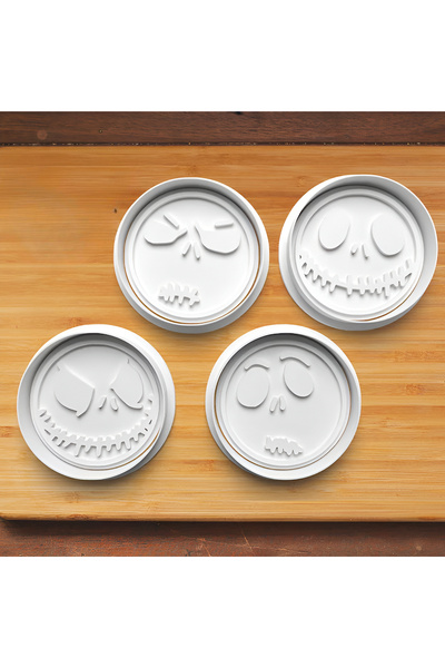 Volala قالب طين سيراميك مجنون إيموجي مكون من 4 قطع